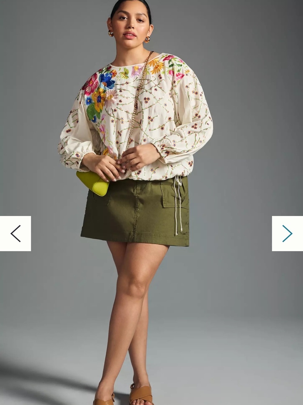 Anthropologie Tiny Lori Embroidered Colorful Top size XL - Picture 3 of 14
